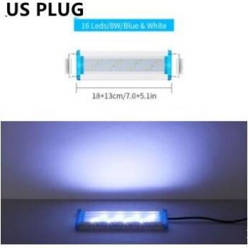 Extensible Super Slim LED Aquarium Light for Aquatic Plants 18-75CM Waterproof Clip Blue Lamp 90-260V