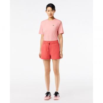 Pantaloni corti Lacoste rossi da donna