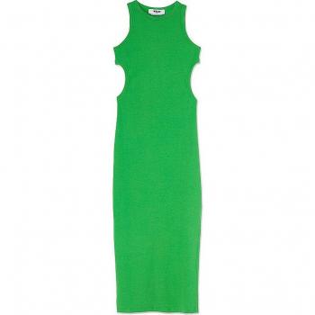 MSGM Slim Fit Maxikleid Grün Damen S