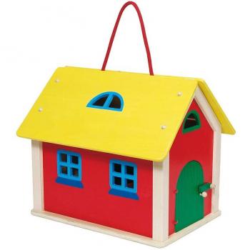 Farmhaus aus Holz, Koffer mit Zubehör, 31-teilig, Maße: 33x26x28 cm