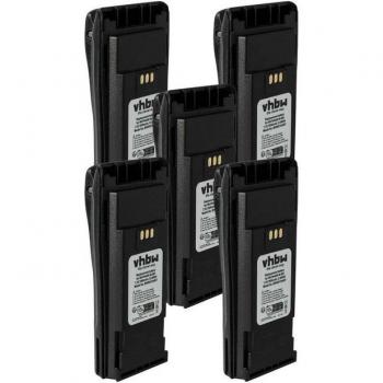 Vhbw 5x Batteries NiMH pour Motorola DP1400, DP1000, EP450, CP380, CP360, CP340, CP250, CP200XLS (1800mAh)
