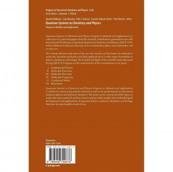 Quantum Systems in Chemistry and Physics: Progress in Methods and Applications