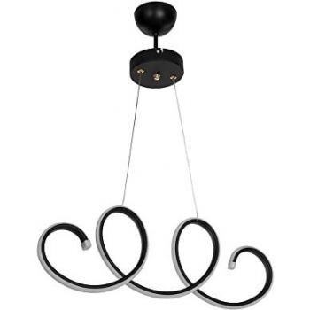 Lampada a sospensione Afra LED spirale nera MDL4441