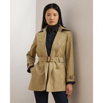 Gabardina Cruzada de Algodón Estilo Lauren
