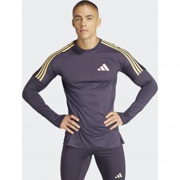 Adidas T-shirt maniche lunghe uomo viola scuro