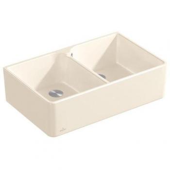 V&B Lavabo double 80 cm Céramique Blanc Alpin