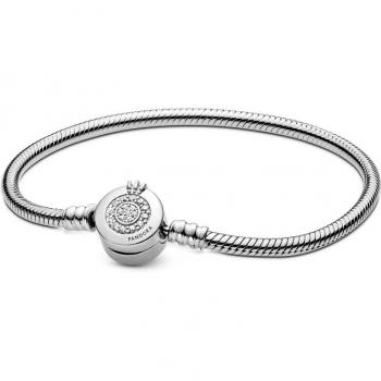 Pandora 18cm Sparkling Crown O Clip Bracelet