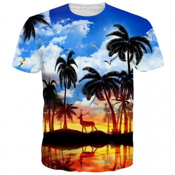 Sommerfreude: Goodstoworld 3D Aloha-Palme Shirt XL (Kurzarm)