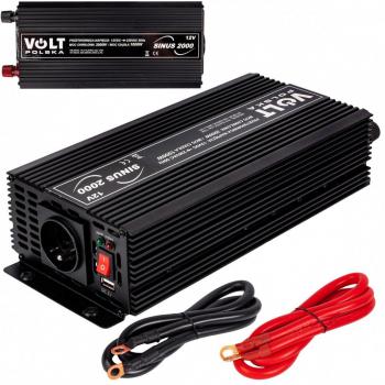 Volt Polska Inverter 12 VDC a 230 VAC 1 kW Pure Sinus Wave 2000 W