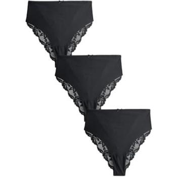 Culottes invisibles à dentelle arrière – triplé