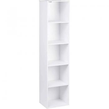 Meuble de bureau en MDF avec 5 compartiments blancs