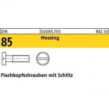 Flachkopfschrauben M 5 x 30 Messing DIN 85