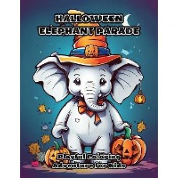 Halloween Elephant Parade: Playful Coloring Adventure for Kids