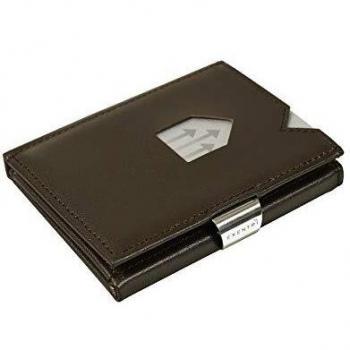 EXENTRI Elite Wallet EX002 – dreifachfaltige Mini‑Geldbörse aus echtem Rindsleder