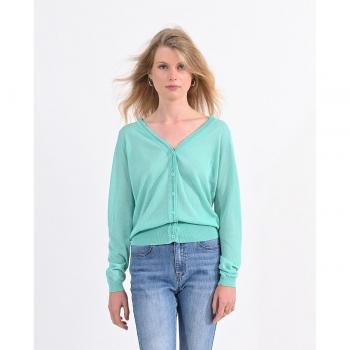 Gilet à manches longues orné de dentelle