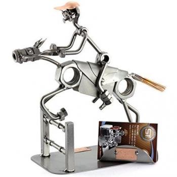 Metallic Springreiter Steelman24 – Maßgeschneiderte Dekofigur