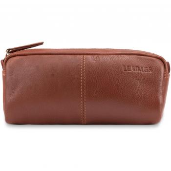 LEABAGS Fort Wayne Leder-Etui I Stiftetui aus Büffel-Leder I Vintage Federtasche