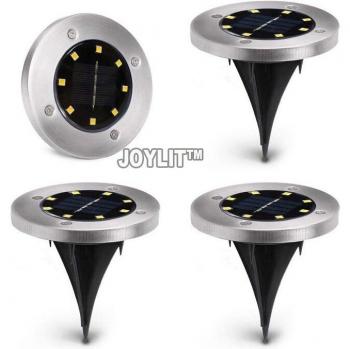 4pcs Waterproof 8 LED Solar Garden Light