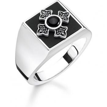 Thomas Sabo Ring mit schwarzem Kreuz 54