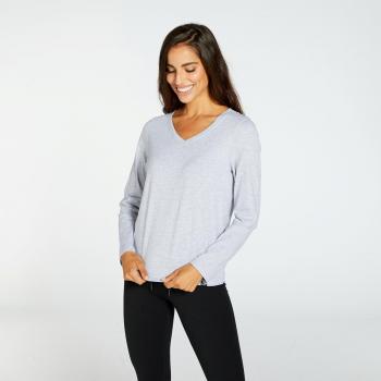 Vêtement Femme Up Basic Long Manches Gris L