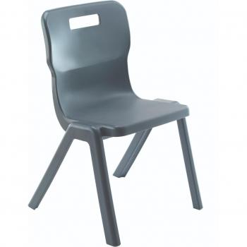 Sustainable Titan One‑Piece Student Chair – Size 5, Recycled Black, 430 mm