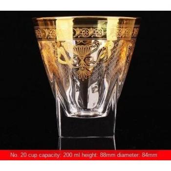 Elegant Crystal Tea Cup with Gold Line