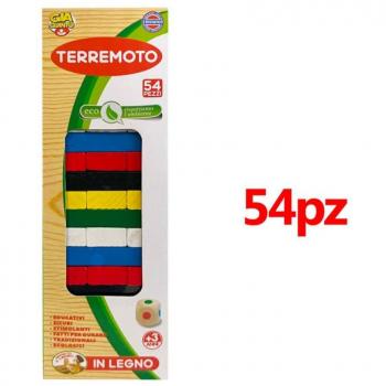 Gioco di Abilità Terremoto in Legno Colorato 3+