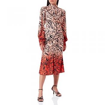 Ombre Zebra Print Midi Dress