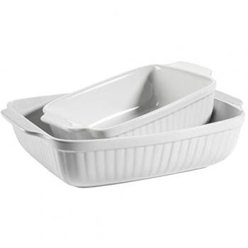 Domestic by Mäser 2-tlg. Auflaufformen-Set Kitchen Time weiß 8.0 H x 24.0 W cm