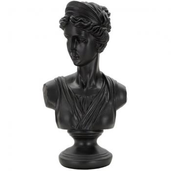 Escultura Nera de Mujer Romana en Resina