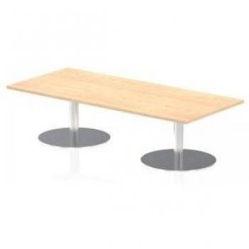 Italia Rectangular Poseur Table – 1800×800mm, 475mm Tall Legs, Maple Finish