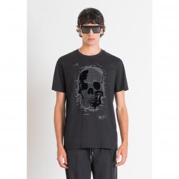 Antony Morato Herren T-Shirt mit Motiv-Print in Schwarz, Größe M