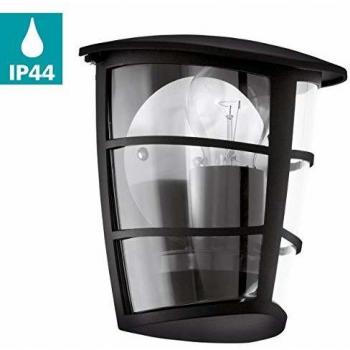 Aluria Außenwandleuchte – EGLO, schwarz, 1‑Flammen‑Leuchte, E27, IP44