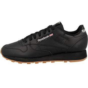 Chaussures Reebok Classic Leather Noires – Taille 45.5 Hommes, 45 Femmes