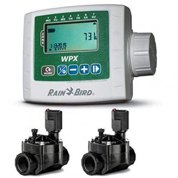 Kit Programador Autónomo a Pilas WPX2 Rain Bird + 2 Electroválvulas de Riego 1 9V 100HV
