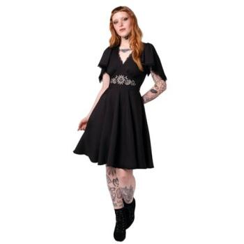 Midnight V-Neck Midi Dress – Danica Collection, Black