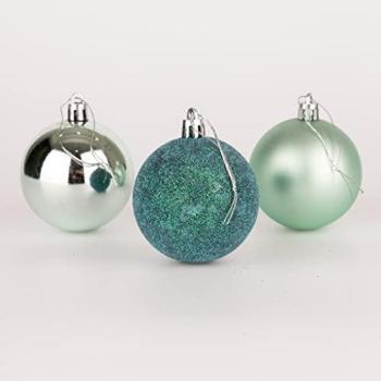 Shatchi 60mm Turquoise Christmas Ornaments