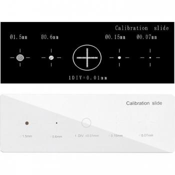 Kit de calibración microscópica de 0.01 mm con lámina, regla cruzada y micrómetro