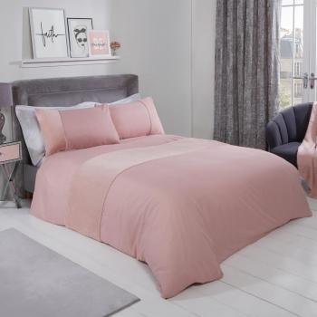 Sienna Faux Fur Duvet Cover Set, Blush Pink