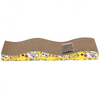 Griffoir en carton pour chaton avec coussin doux et jouet