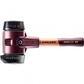 Mazza in gomma con manico corto HALDER SIMPLEX, D=80 mm