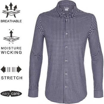 Camisa de cuello vuelto EAGEGOF sin arrugas