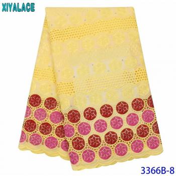 Tissu africain Bazin brodé pour mariage 5 yards Lot KS3366B