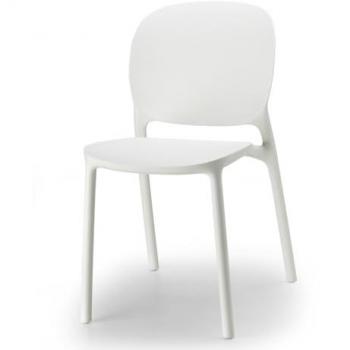 Lot de 2 Chaises Hug en Plastique Blanc