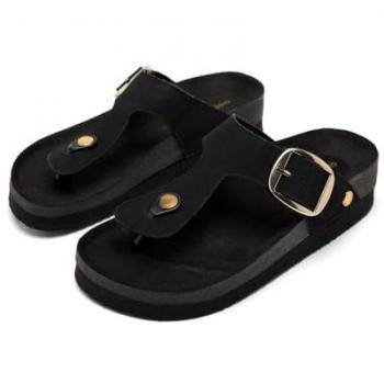 UK 4.5 Gioseppo Weare Flip-Flop for Women, Black