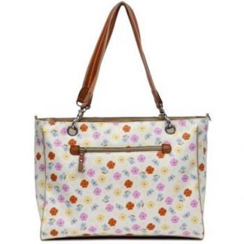 Bramley Pink Lining Pansy Tote Bag