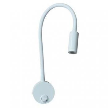 Lampada da parete bianca LED 3W 450Lm 4000K per lettura