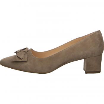 Peter Kaiser Blia Damen Pumps – Veloursleder, 45 mm Abs. Taupe, 37½