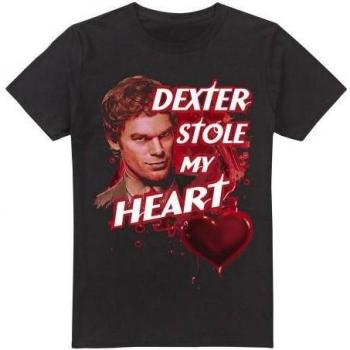 Dexter Mens 5XL Black “Bloody Heart” T-Shirt – Bold Design