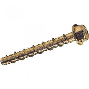 Unifix V35150 6 x 50mm Thunderbolt Zinc and Yellow Hex Flange Head Masonry Anchor